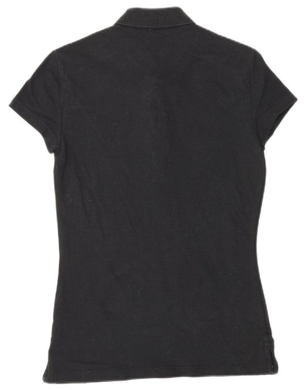 CALVIN KLEIN JEANS Dame poloshirt UK 8 Small Black Bomuld