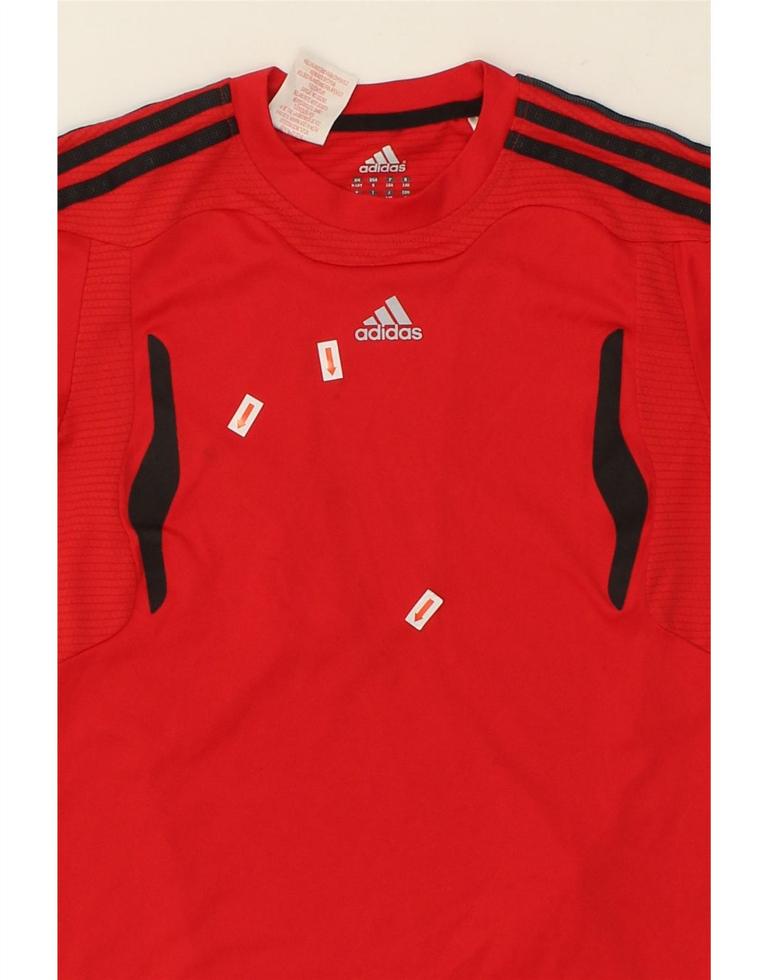 ADIDAS Boys Graphic T-Shirt Top 9-10 Years Red Polyester Vintage Adidas and Second-Hand Adidas from Messina Hembry 