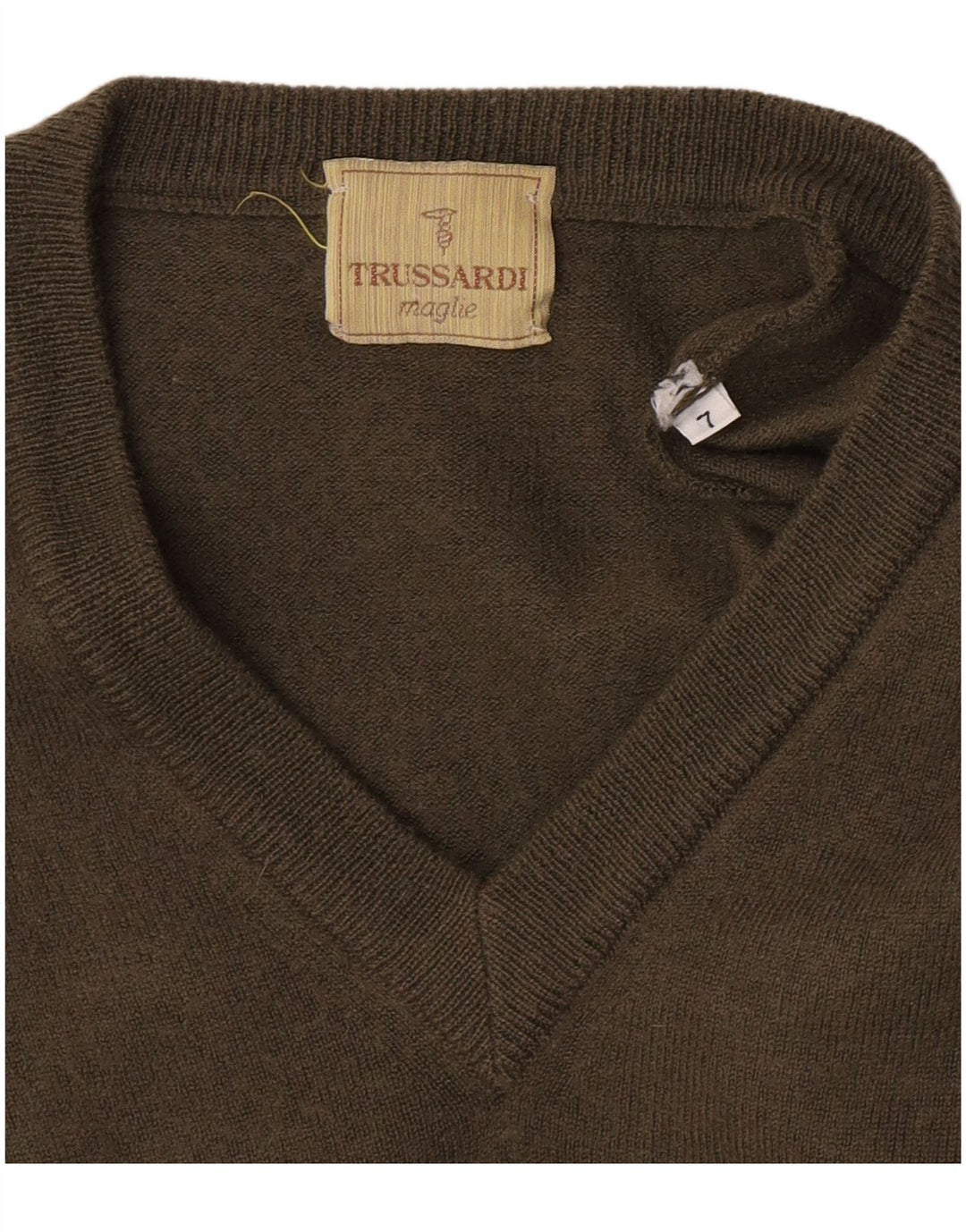Trussardi Herre V-hals sweater Stor grøn