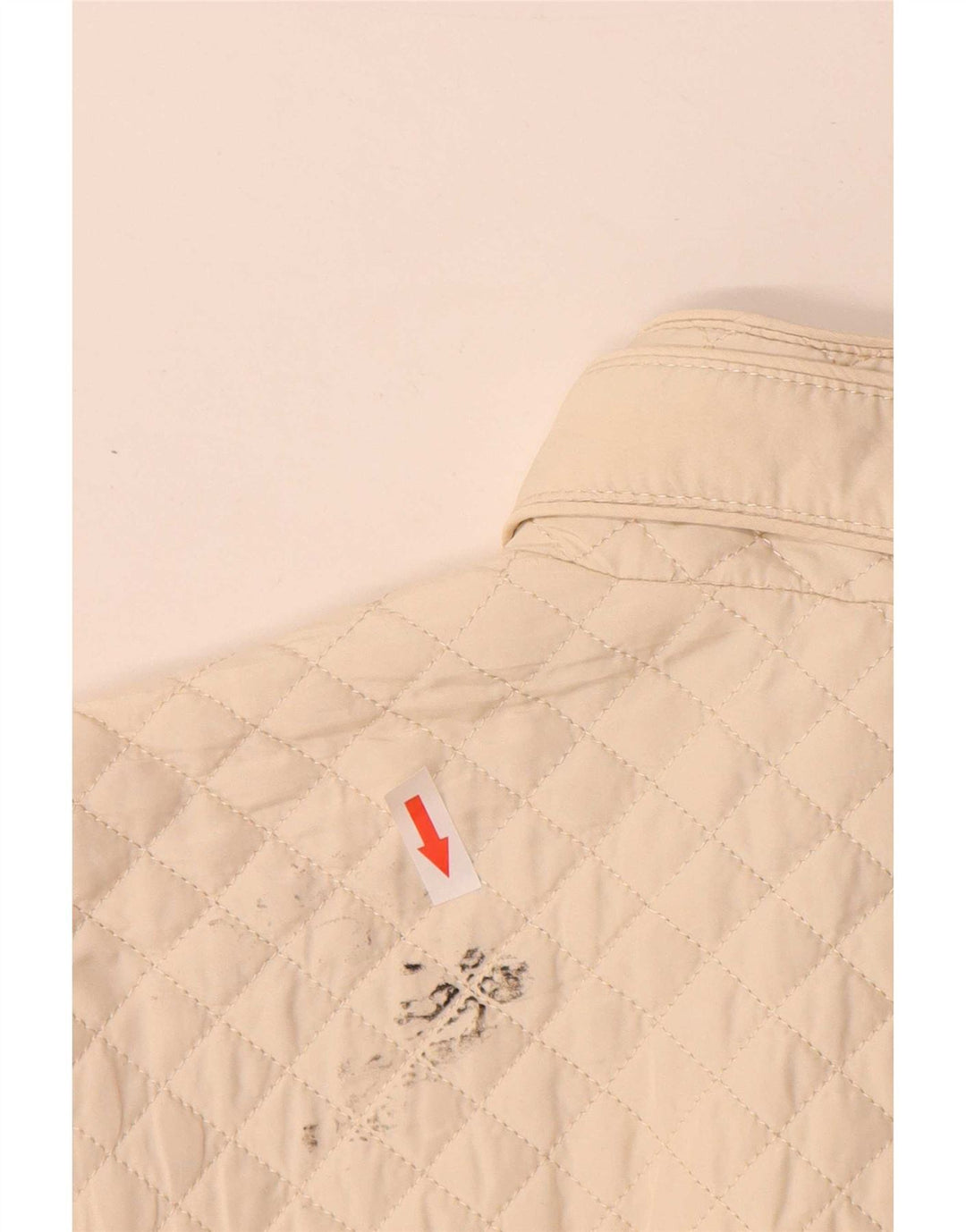 Zara Quiltet jakke til kvinder UK 16 Stor Beige Polyester