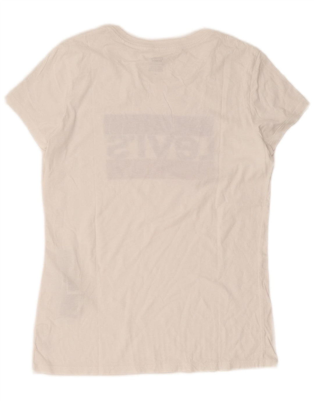Levi's Grafisk T-shirt top til kvinder UK 12 Medium hvid bomuld
