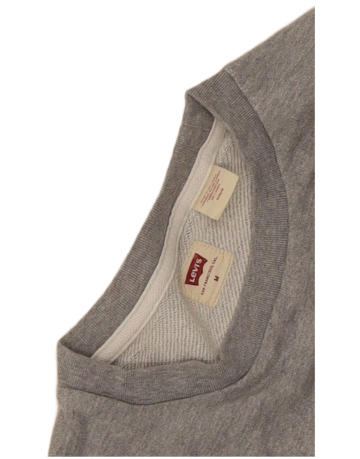Levi's Herre grafisk sweatshirt Jumper Medium Grey Flecked