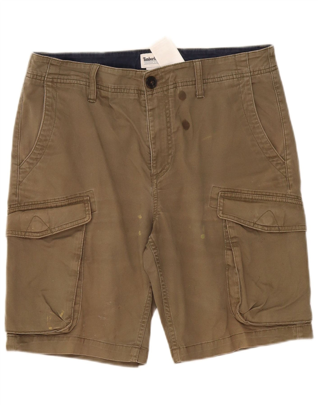 Timberland Herre Cargo Shorts W32 Medium Khaki Bomuld