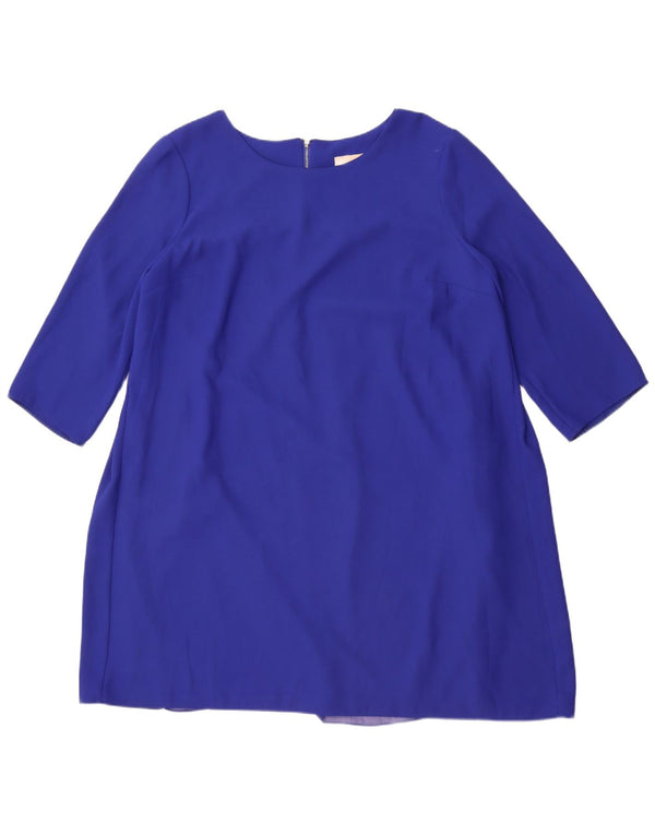 Fase otte kvinders 3/4 ærmer Shift Dress UK 18 XL Blå