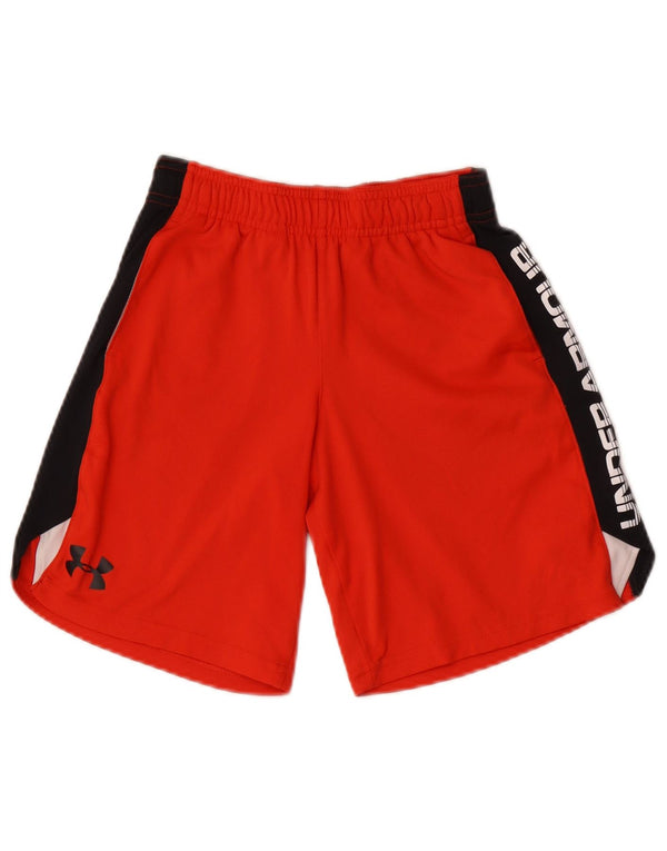 Under Armour drenge grafiske sportsshorts 7-8 år Lille rød farveblok