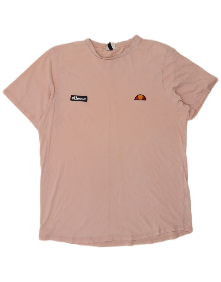 Ellesse Herre T-Shirt Top XL Pink Bomuld