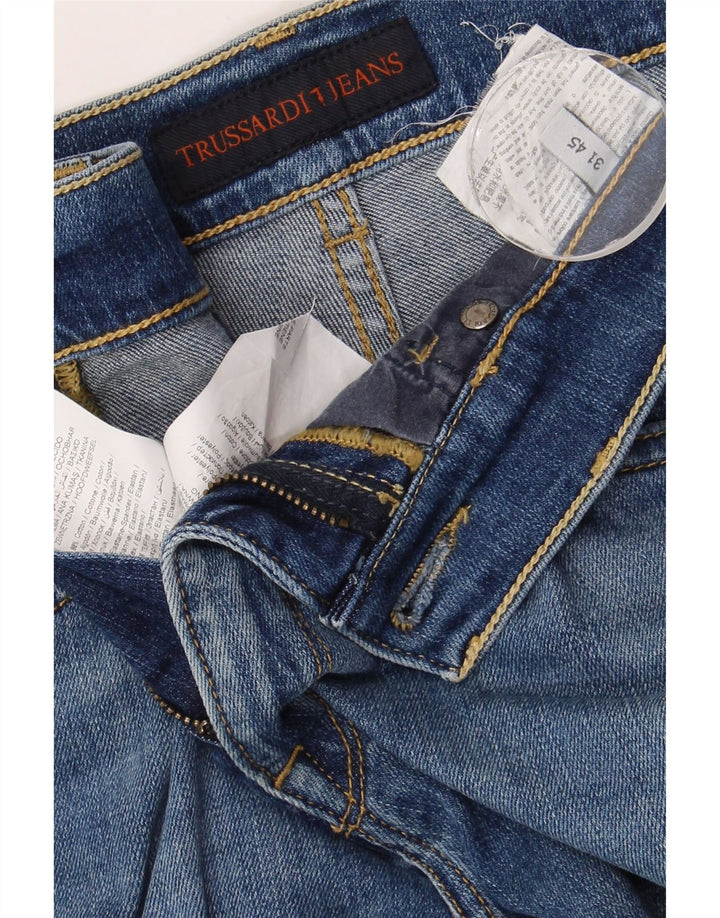 TRUSSARDI Dame Slim Jeans W31 L31 Blå Bomuld
