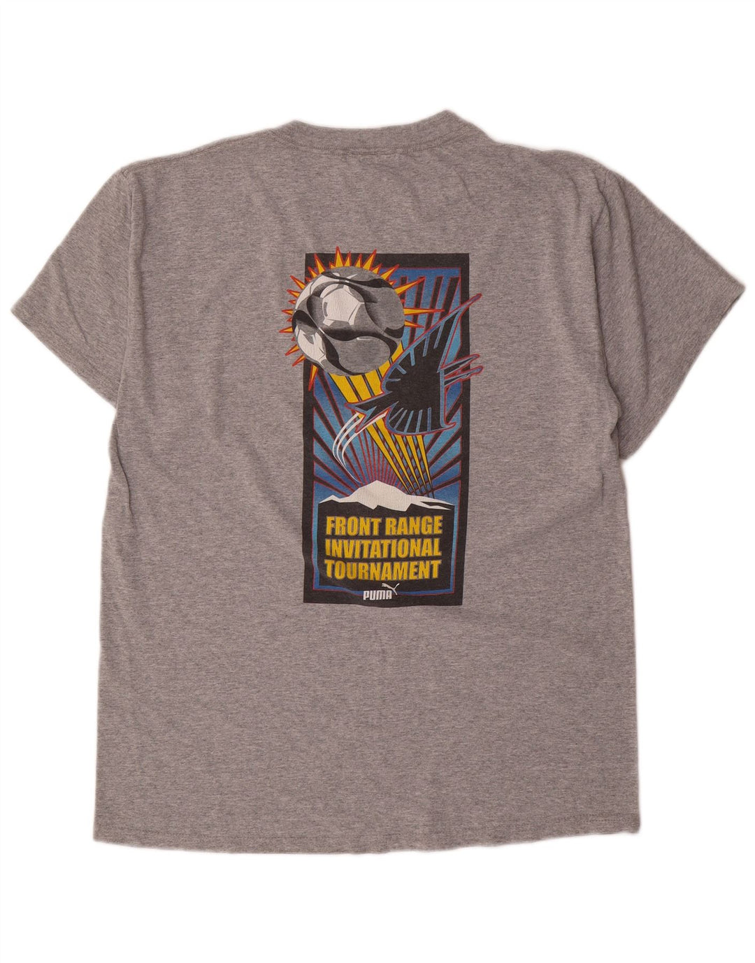 PUMA Grafisk T-shirt top til mænd, stor grå