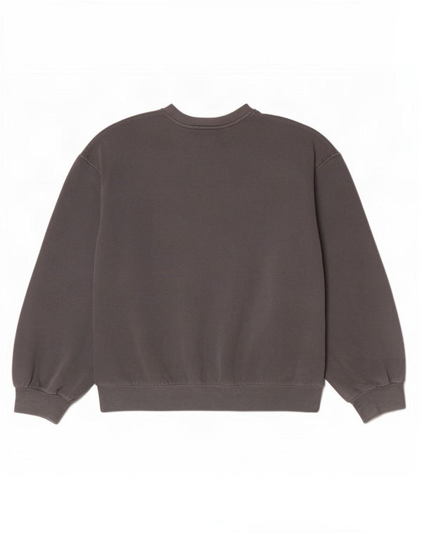 Zara Womens Grafisk Oversized Sweatshirt Jumper UK 10 Small Grey Bomuld