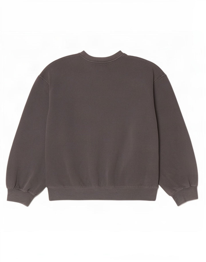Zara Womens Grafisk Oversized Sweatshirt Jumper UK 10 Small Grey Bomuld