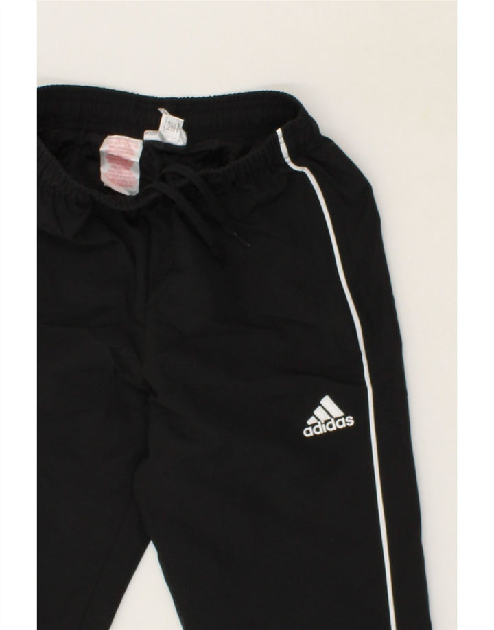 ADIDAS Boys Tracksuit Trousers 7-8 Years Black Polyester Vintage Adidas and Second-Hand Adidas from Messina Hembry 