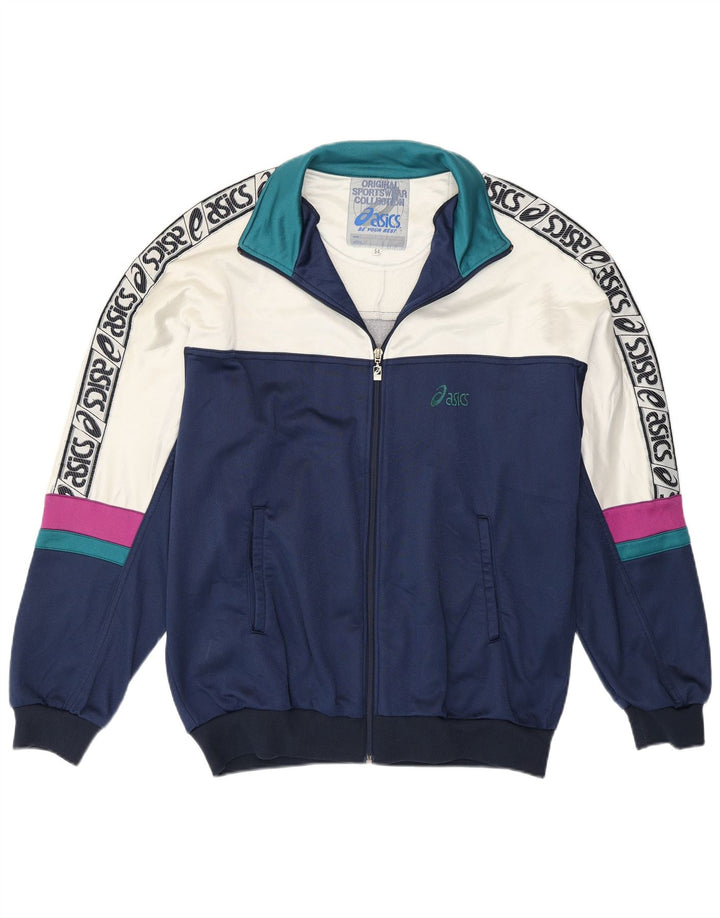 ASICS Grafisk træningsdragt til mænd, topjakke IT 54 XL Navy Blue Colourblock