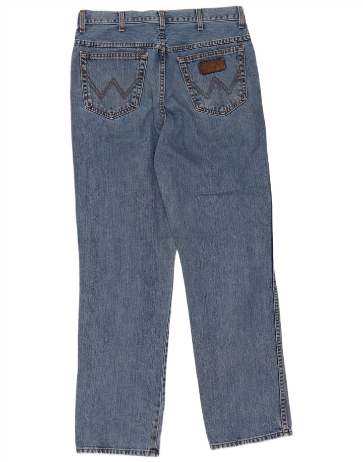 Wrangler Herre Ohio Straight Jeans W34 L34 Blå Bomuld