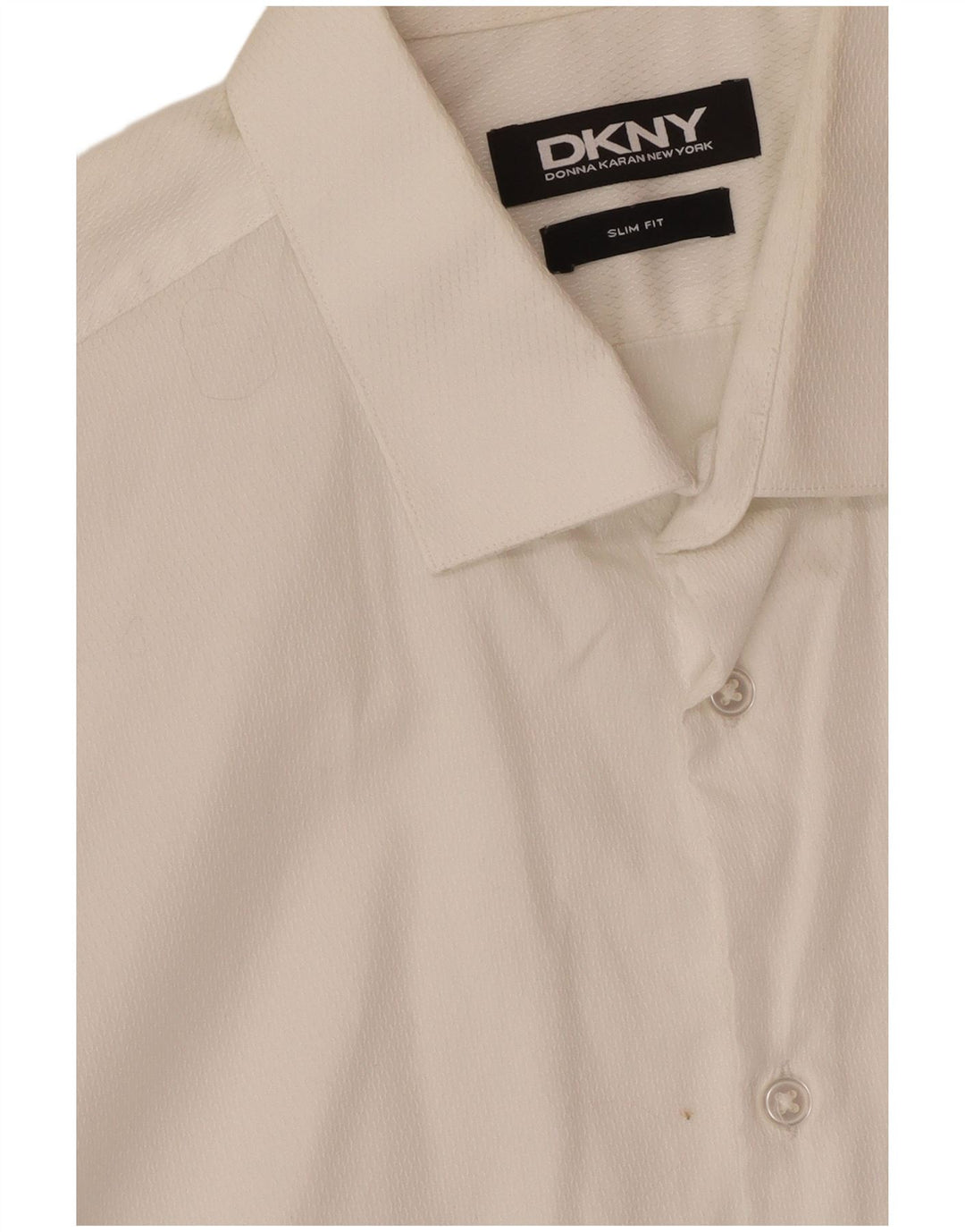 Dkny Herre Slim Fit Skjorte Medium Hvid Bomuld