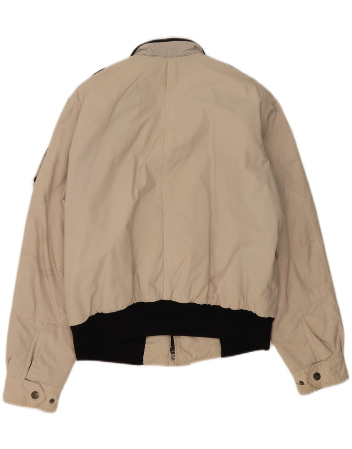 REFRIGUE Womens Bomber Jacket UK 18 XL Beige Colourblock Nylon Vintage Refrigue and Second-Hand Refrigue from Messina Hembry 