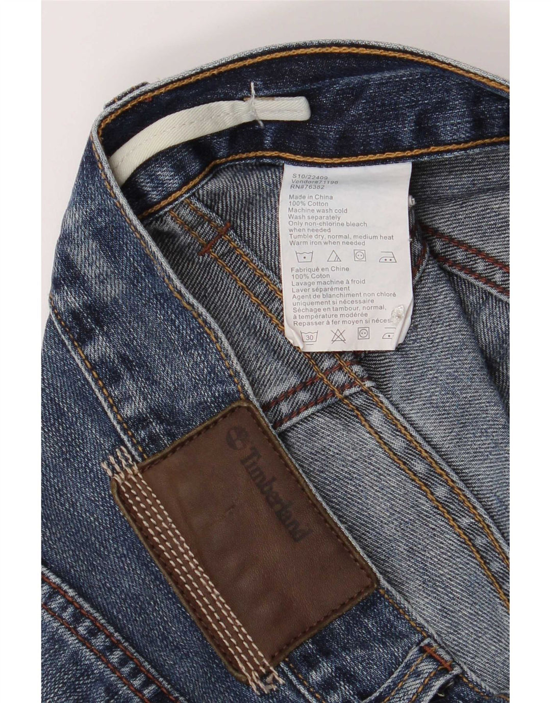 Timberland Straight Jeans til mænd W36 L32 blå bomuld