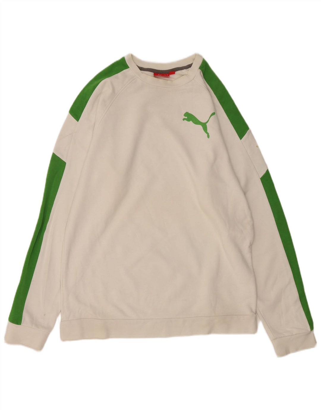 PUMA Boys Sweatshirt Jumper 15-16 Years White Colourblock