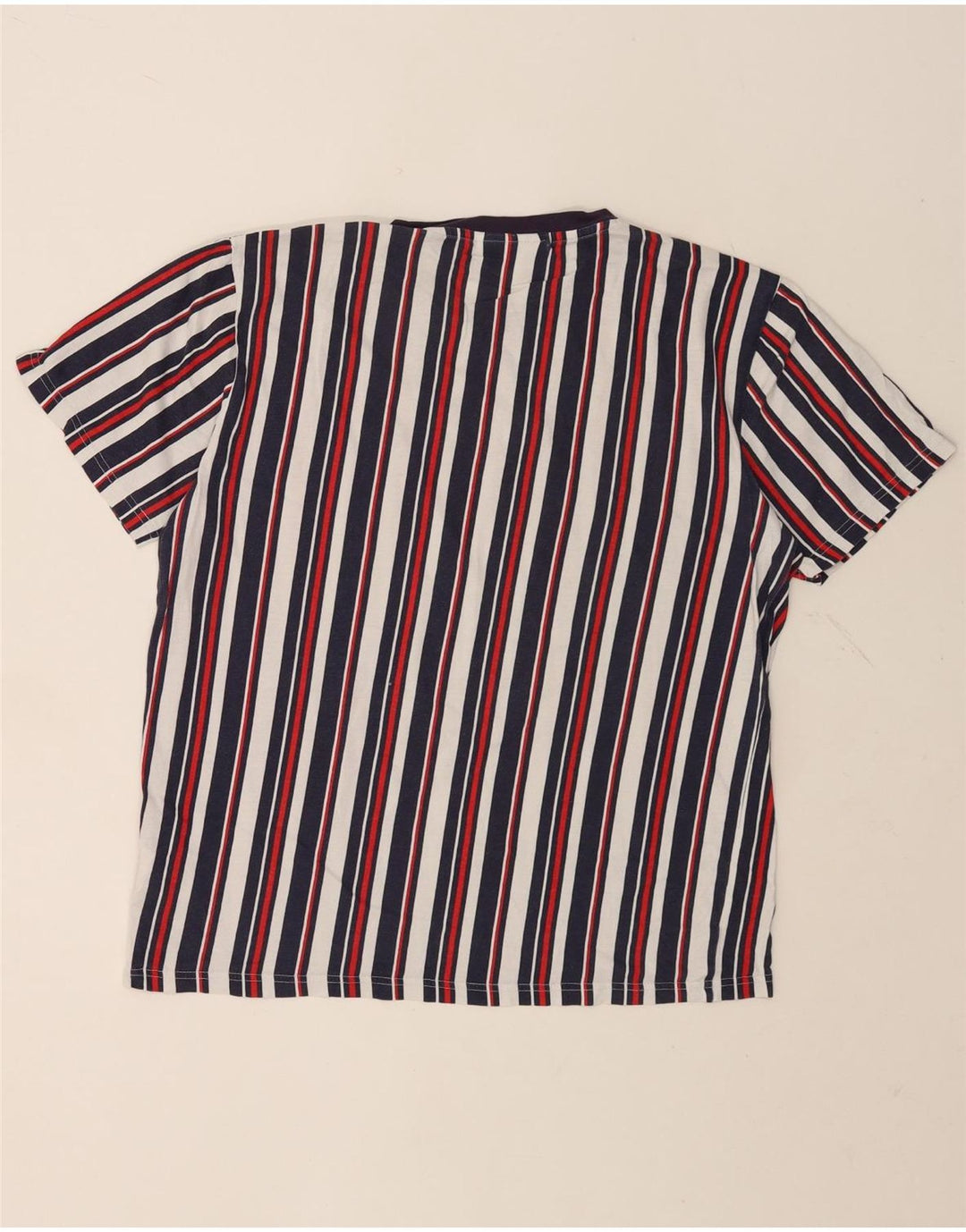 FILA Herre T-Shirt Top Medium Flerfarvet Stribet Bomuld