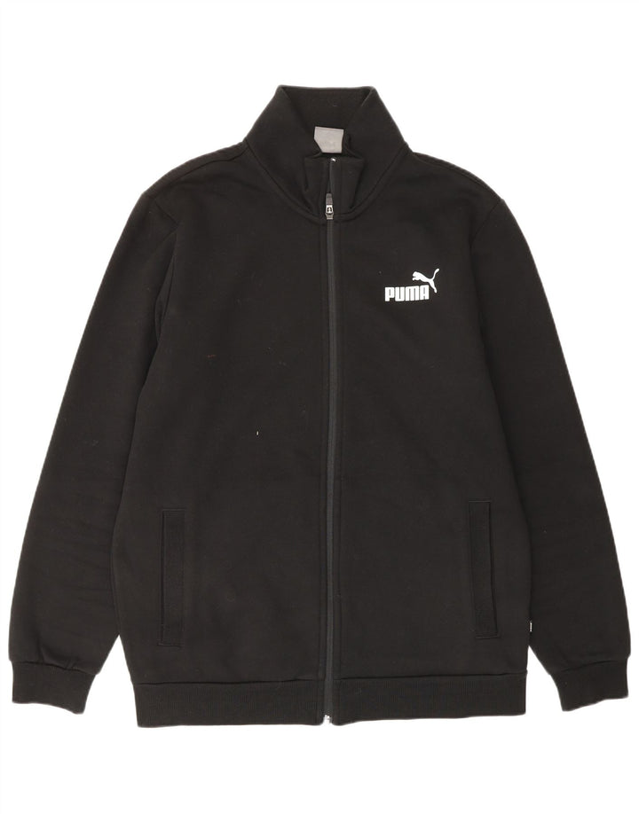 PUMA Mens Tracksuit Top Jacket Medium Black Cotton