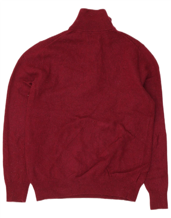 Gant sweater med lynlås til kvinder UK 12 Medium rødbrun lammeuld