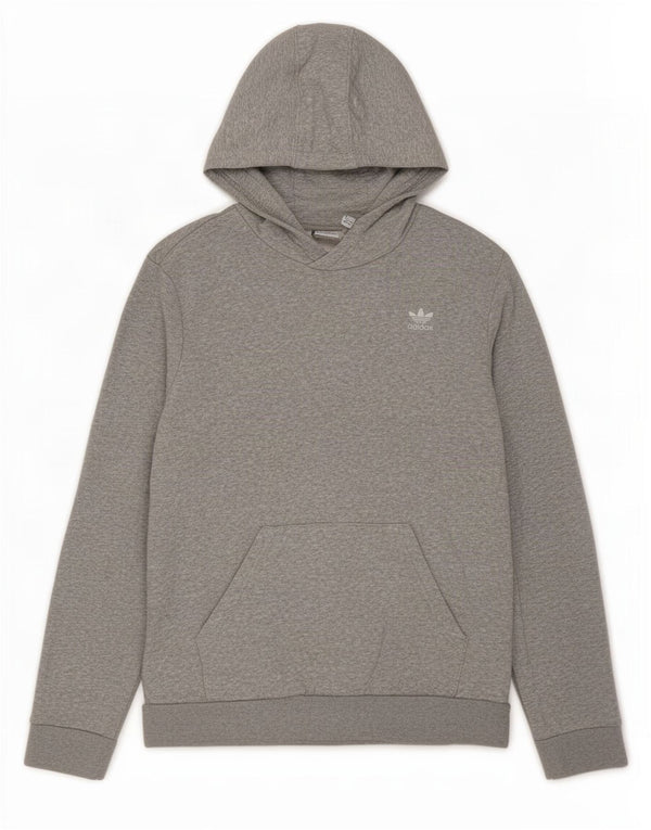 Adidas hættetrøje til drenge 15-16 år Grå bomuld