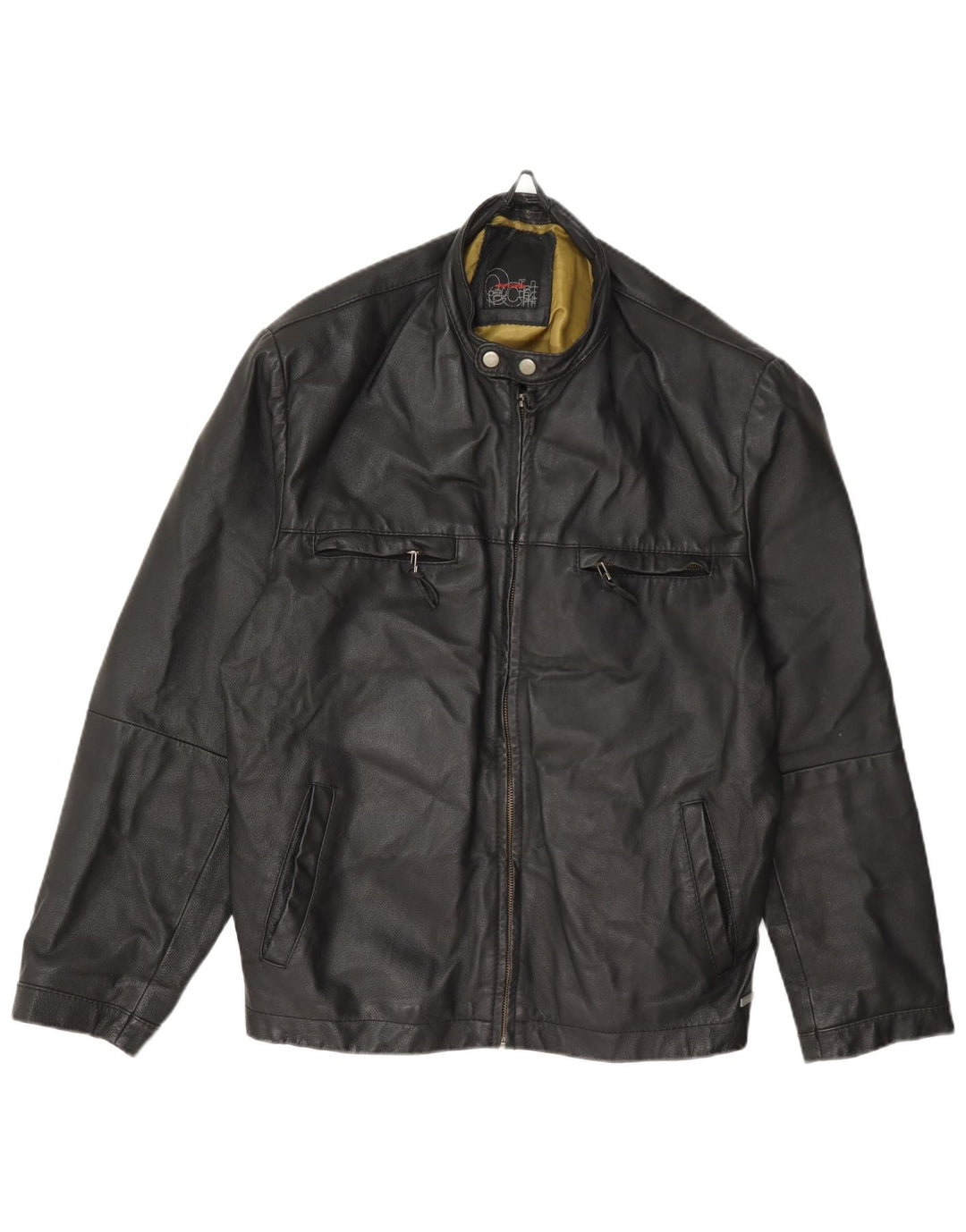 Pierre Cardin Bomber læderjakke til mænd UK 40 Large Black