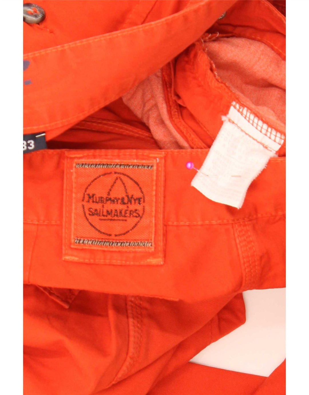 Murphy & Nye Herre Sailmakers Lige Bukser W33 L30 Orange Bomuld