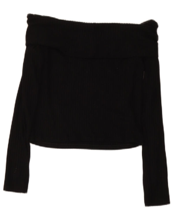 Marks & Spencer Girls Crop Off Shoulder Top 13-14 år Sort Viscose