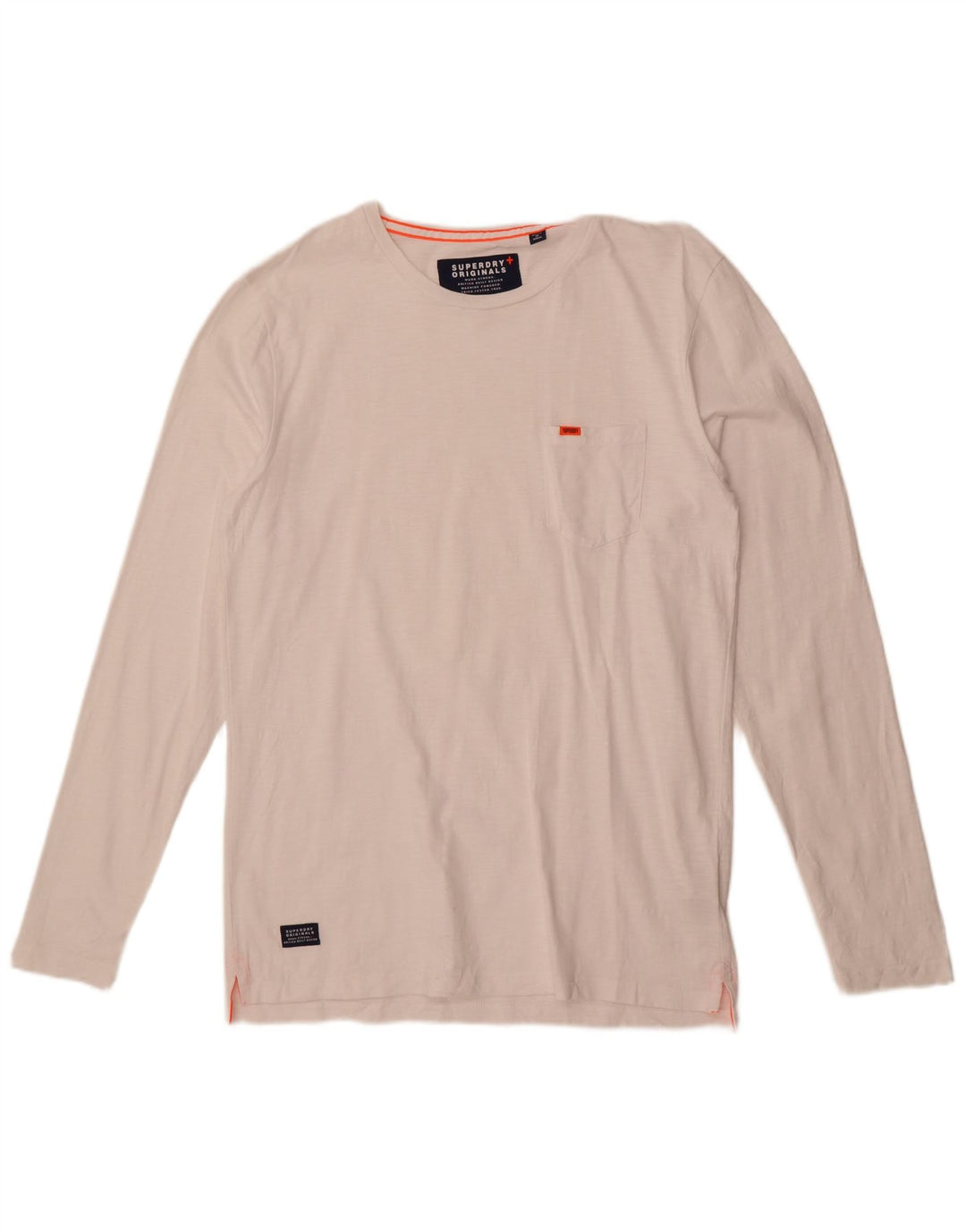 Superdry Herre Top Langærmet Stor hvid Bomuld