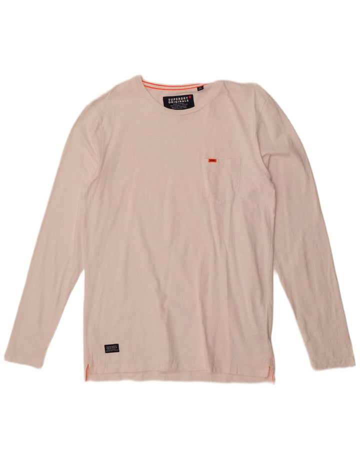 Superdry Herre Top Langærmet Stor hvid Bomuld