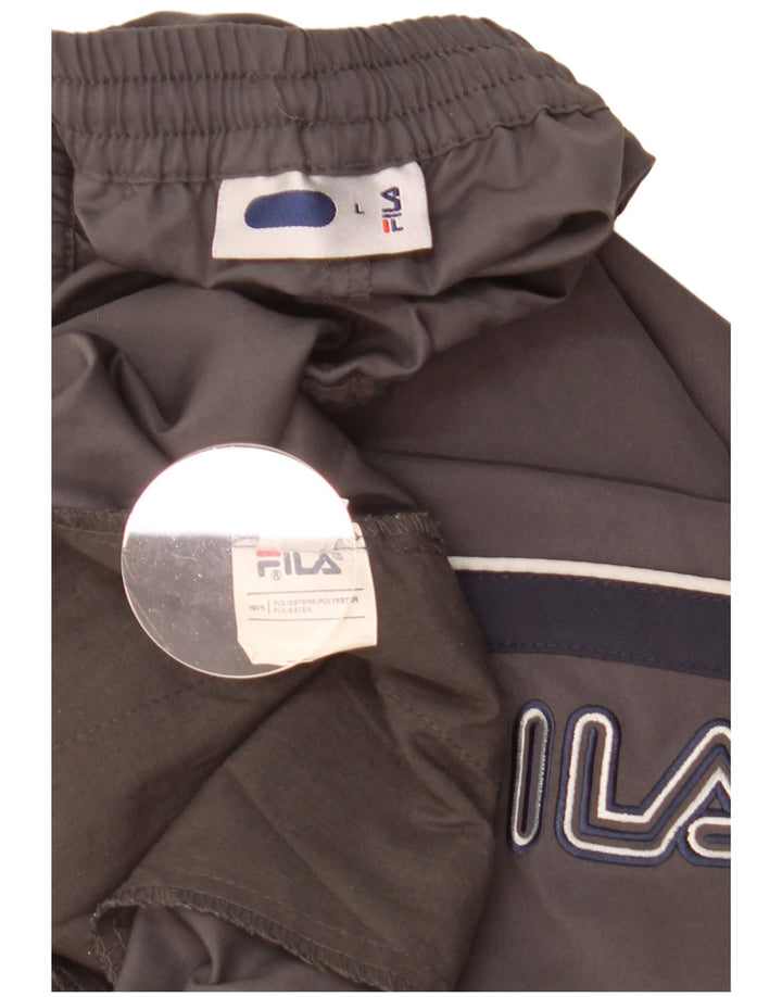 Fila Herre grafiske sportsshorts Large Grå Colourblock Polyester