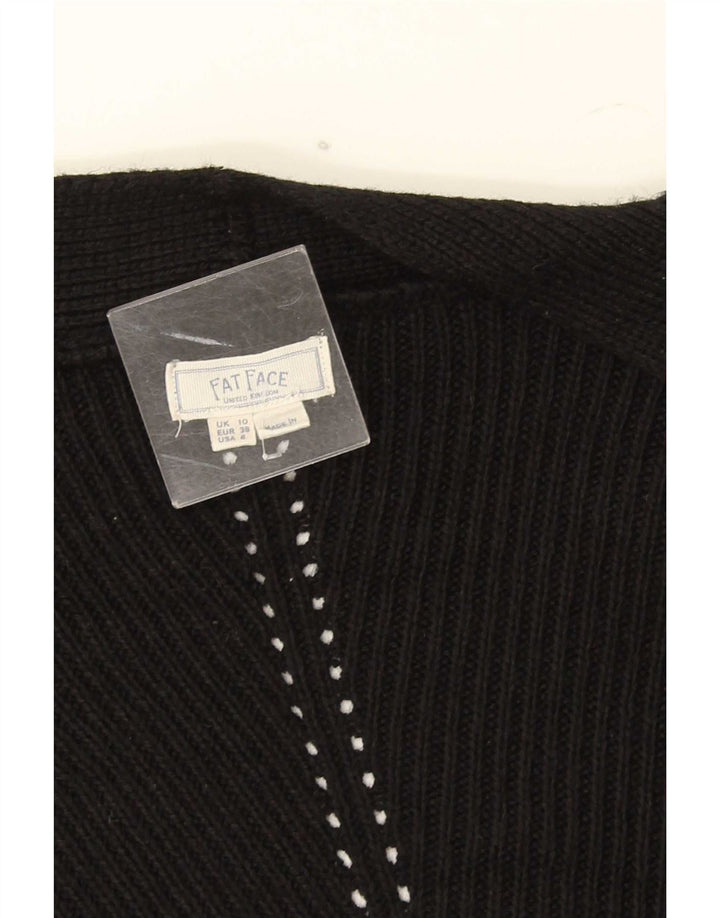 Fat Face Womens Open Cardigan Sweater UK 10 Small Black