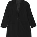 Vintage Dame Longline 1 Knap Blazer Jacket IT 46 Large Black