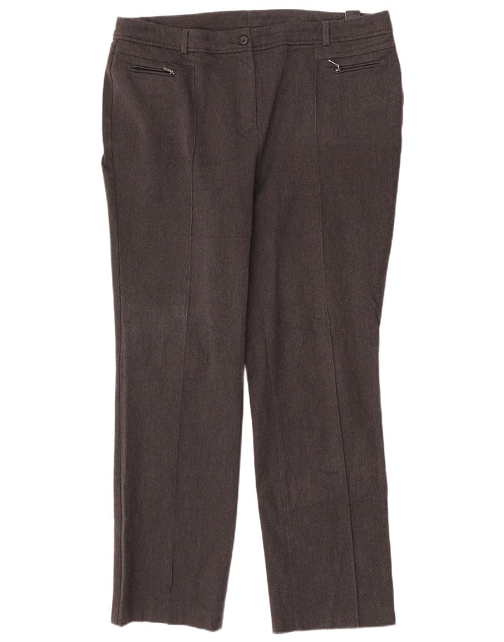 Marks & Spencer lige bukser til kvinder UK 16 Large W36 L31 Grå polyester