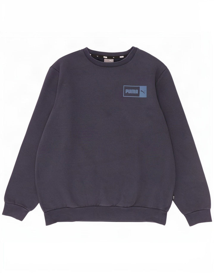 Puma sweatshirt til mænd Medium marineblå bomuld