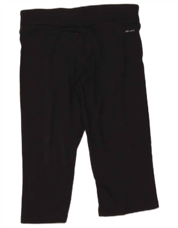 Nike Dame Dri Fit Capri Leggings UK 14 Medium Sort Nylon