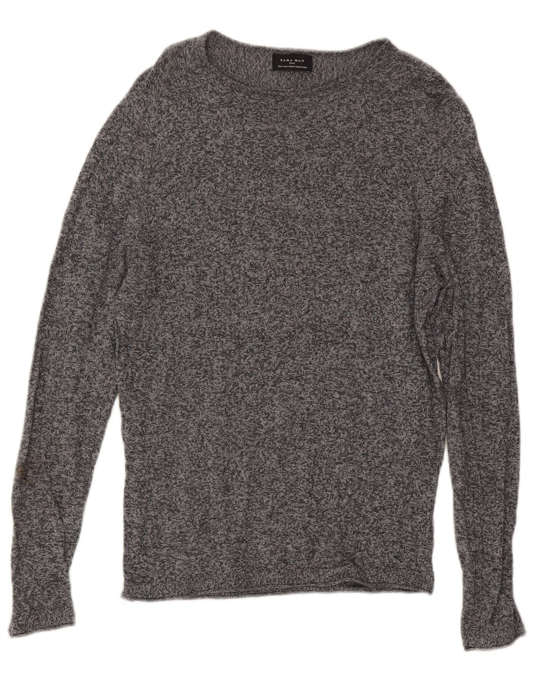 Zara Herre Top Langærmet Lille Grå Flecked