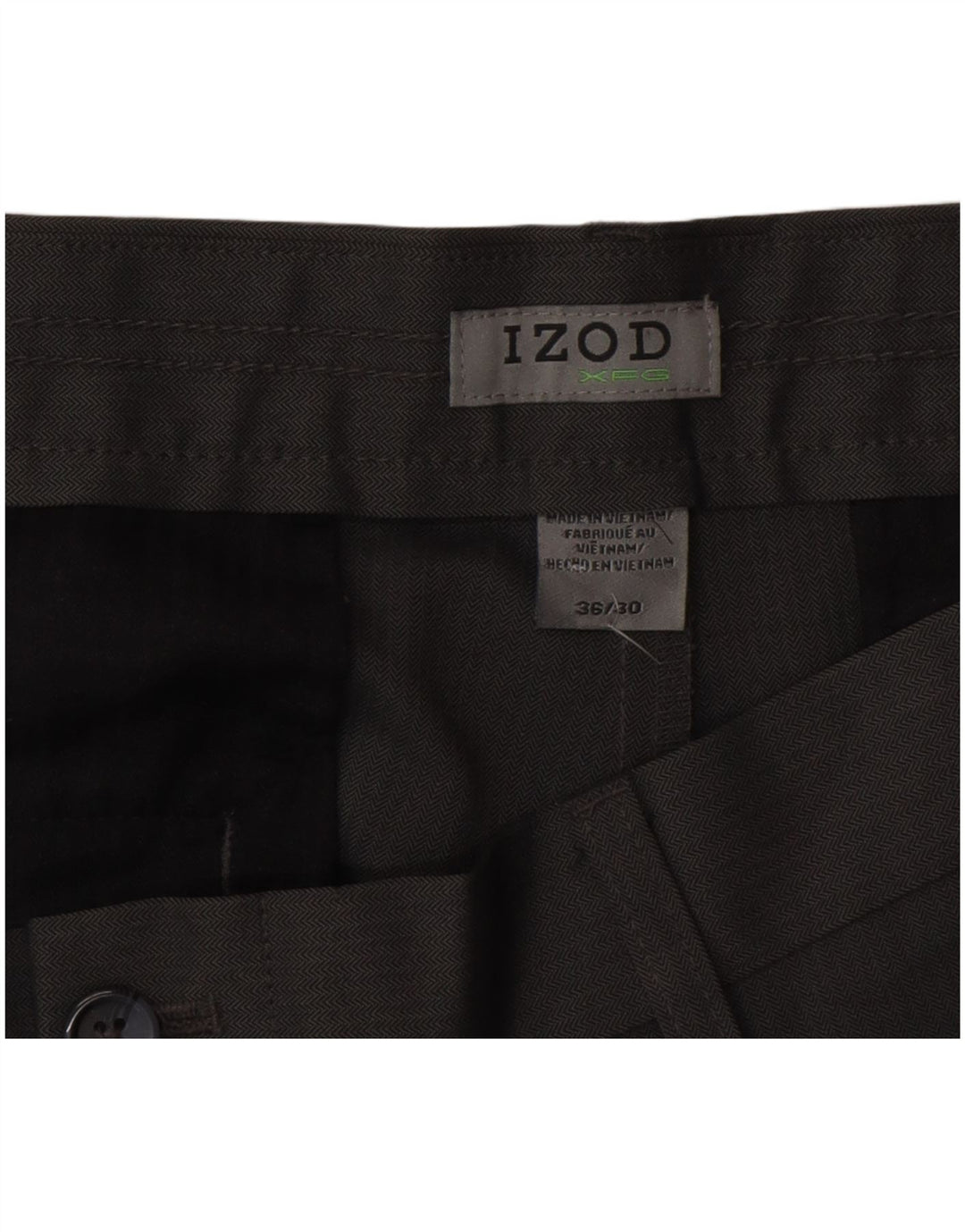 Izod Straight Suit Bukser til mænd W36 L30 Grå polyester