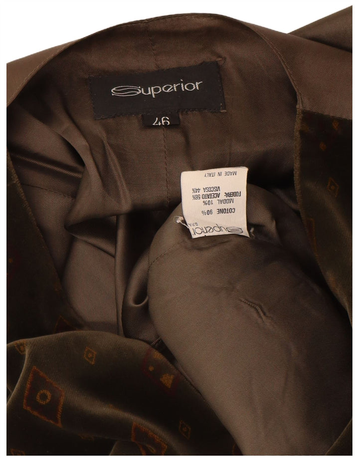 Superior kvinders vest IT 46 Large Brun Geometrisk Bomuld
