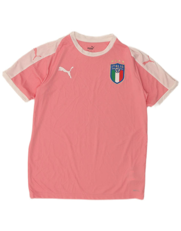 Puma Girls Italia Grafisk T-Shirt Top 13-14 År Pink Polyester