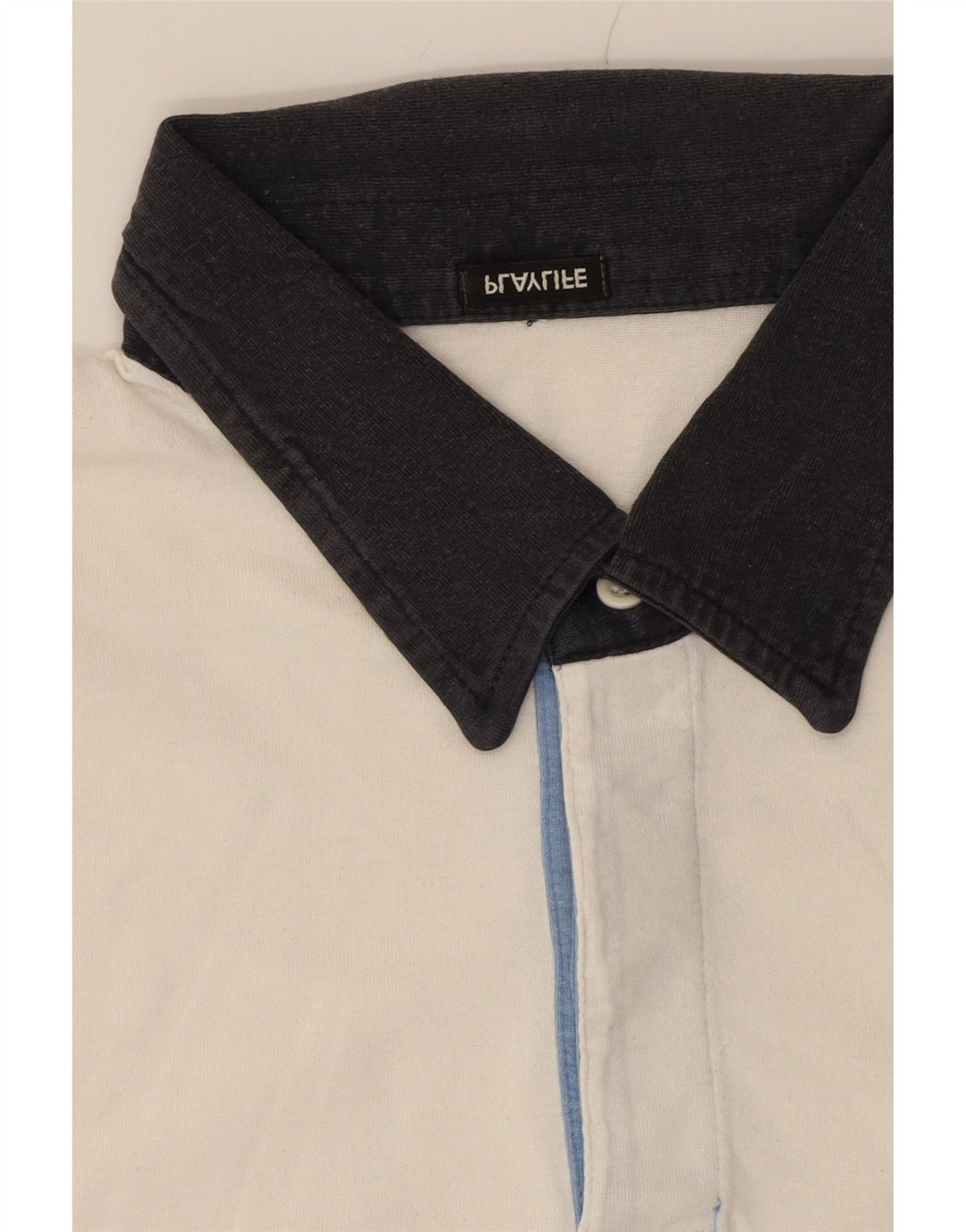 PLAYLIFE Mens Polo Shirt Medium White Colourblock Cotton Classic Vintage Playlife and Second-Hand Playlife from Messina Hembry 