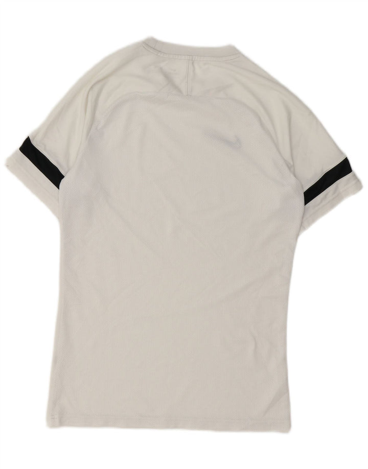 Nike Herre Dri Fit T-shirt Top Lille hvid Colourblock
