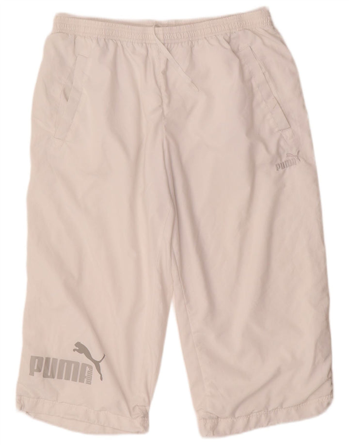 Puma Herre Grafisk Capri træningsdragt Bukser Large White Polyester