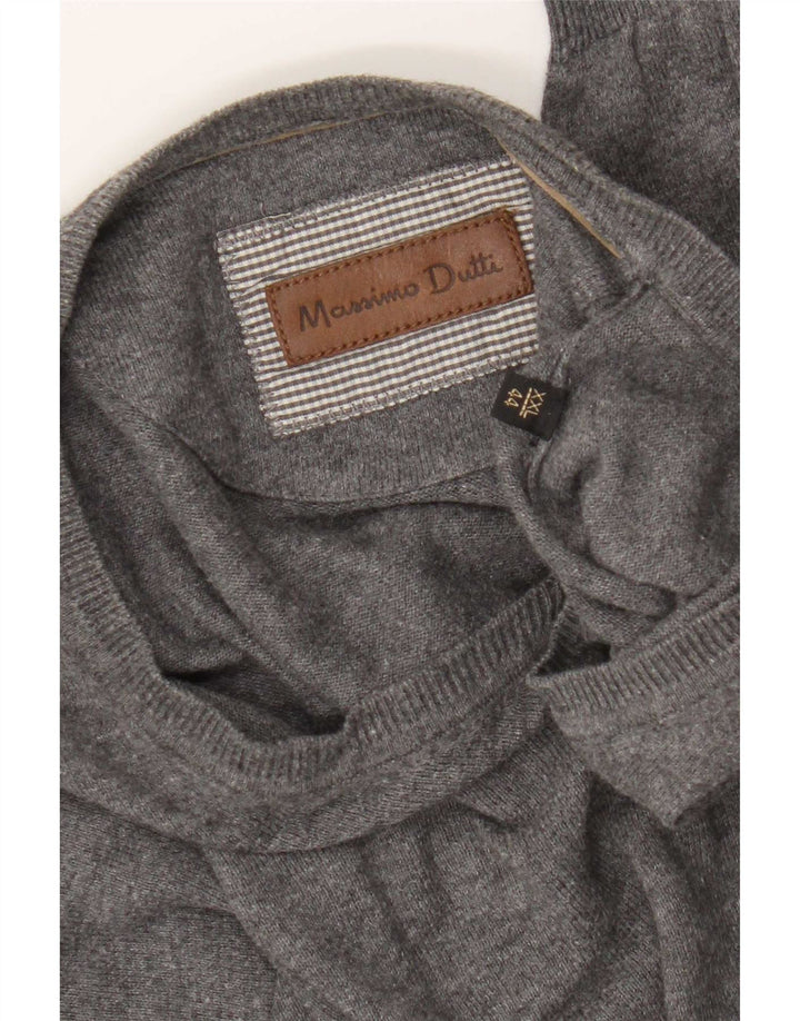 Massimo Dutti Herre Regular Fit V-hals sweater 2XL Grå