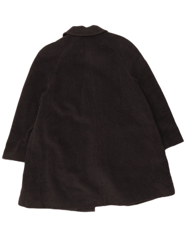 Vintage Womens Overcoat IT 44 Medium Black Wool