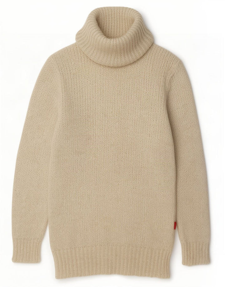 Fiorucci Dame Rullehalstrøje EU 40 Medium Hvid Retro
