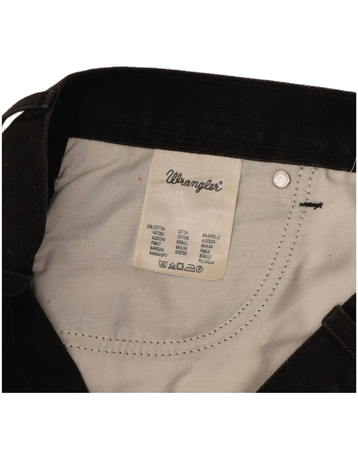 Wrangler Herre Regular Fit Straight Jeans W36 L30 Sort Bomuld