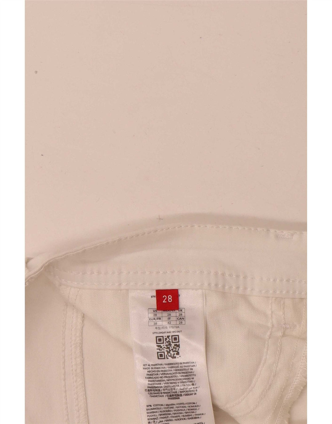 Guess Slim Cropped bukser til kvinder W28 L25 hvid bomuld