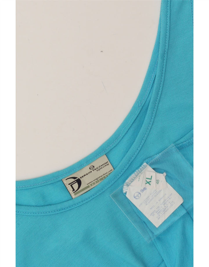 SERGIO TACCHINI Womens Crop Cami Top UK 18 XL Blue Cotton Vintage Sergio Tacchini and Second-Hand Sergio Tacchini from Messina Hembry 