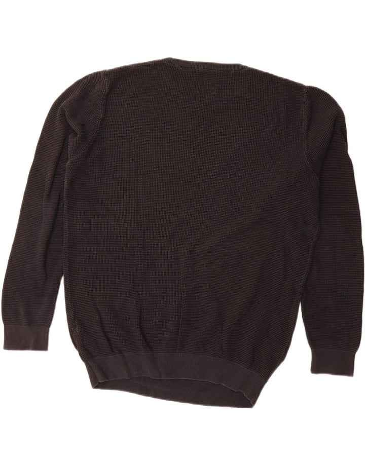 ZARA sweater med rund hals til mænd mellem sort bomuld